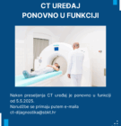 CT uređaj ponovno u funkciji